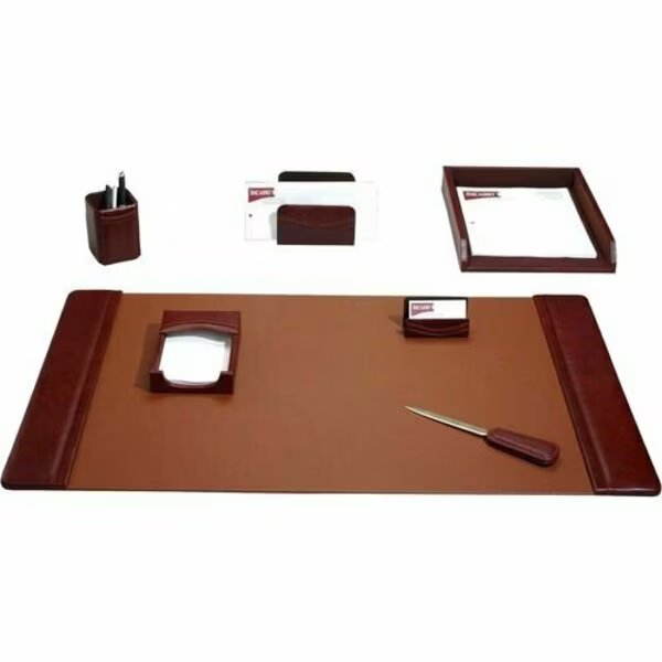 Desk Set, 7 Pc, Mocha, 34-3/4inx20-3/4inx5-2/5in, BN, Dacasso, Mfr#: DACD3004